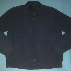 COVINGTON navy blue zip up long sleeve windbreaker jacket with pockets NEW SZ L